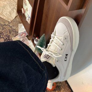 White and pink fashion shoes